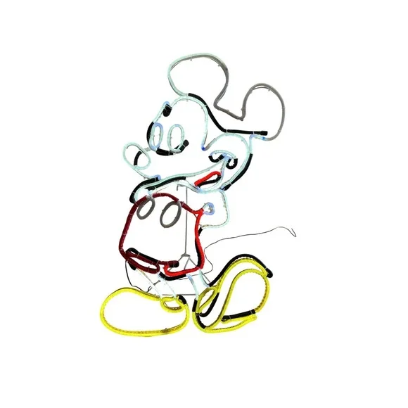 Disney Mickey Mouse Large LED Neon Style Sign Light Red Yellow 31x19 Retro Decor - Picture 9 of 12